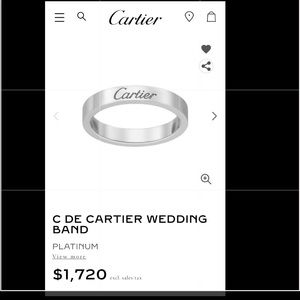 CARTIER PLATINUM RING